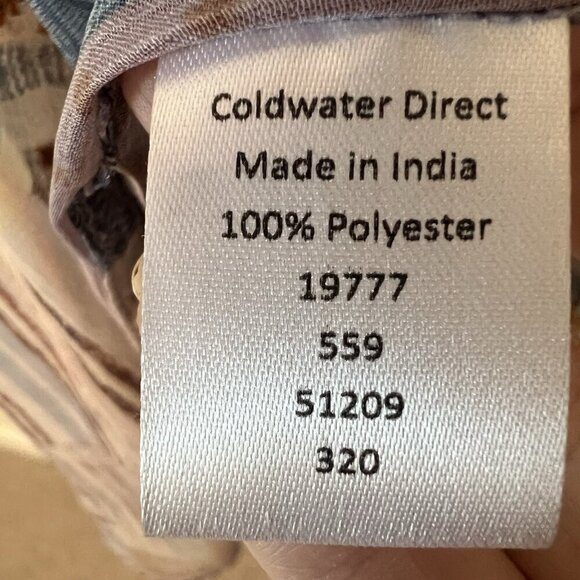 Coldwater Creek Women’s Patchwork Kimono Kaftan Sheer Drapey Boho Hippie Fall OS - Picture 7 of 8